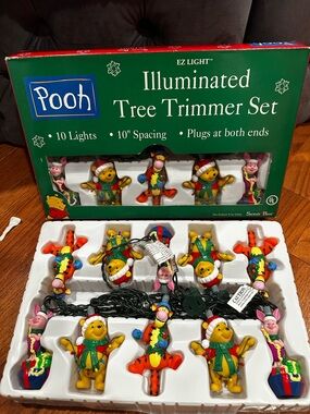 Disney Winnie the Pooh Holiday Character String Lights - Yellow, Orange, Pink